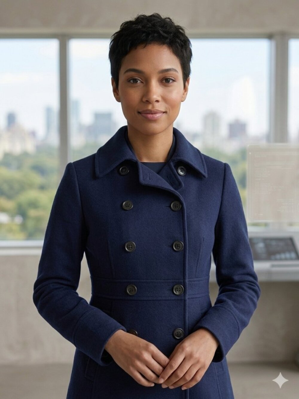 Michael Michael Kors Peacoat size small Women's Navy Double-Breasted Jacket
